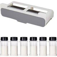 Self-Adhesive Plastic Spice Rack Organiser - Pull-Out, Compact Kitchen Storage