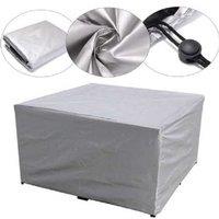 Weather-Resistant Oxford Garden Furniture Cover - 123x123x74cm, All-Season Protection