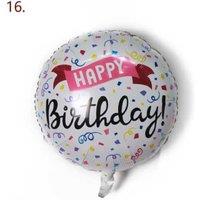 18" Foil Happy Birthday Balloons - Modern Wall Art & Statement Party Decor, Durable Foil, 18-Inch, Vibrant Accent