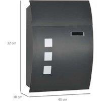 PRICE DROP! Lockable Weatherproof Steel Wall Post Box - Secure Outdoor Mail Storage, Anthracite Grey, 30cm Slot