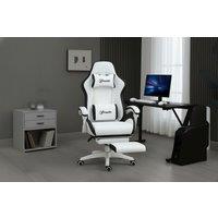 Dynamic Racing Ergonomic Faux Leather Gaming Chair - Adjustable Height, Reclining Back & Footrest