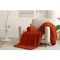 Chunky Ribbed Velvet-Touch Throw Blanket - Ultra-Soft Microfibre, Machine Washable, 2 Sizes, 12 Colours