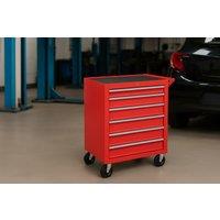 Industrial Steel Lockable 7-Drawer Tool Storage Cabinet - Heavy-Duty, Mobile, 150kg Capacity