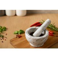 Marble Pestle & Mortar Set - Heavy-Duty Kitchen Grinder with Optional 500g Black Peppercorns