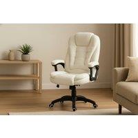 Vinsetto Boucle Ergonomic Six-Point Massaging & Heated Office Chair - Adjustable Recliner, High-Back, 120kg Capacity