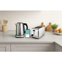PRICE DROP! WeeKett Smart Kettle & Toaster Bundle - Voice-Controlled, Rapid Boil 1.7L, Sleek Silver Kitchen Set