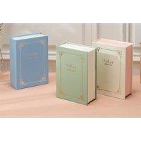 Book-Shaped PU Leather Jewellery Organiser - Green, Blue, or White!