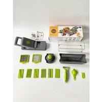 Premium ABS 8-in-1 Multi-Blade Vegetable Chopper - Compact 1.5L, Manual Food Prep Tool