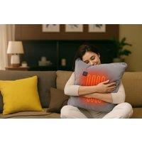 Flannel USB Heated Throw Cushion - Soft Electric Hand Warmer Pillow, 45x45cm