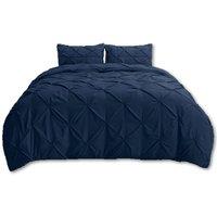 PRICE DROP! Luxury Pintuck Polycotton Duvet Set - Soft, Fade-Resistant, Machine Washable - 4 Sizes & 13 Colours