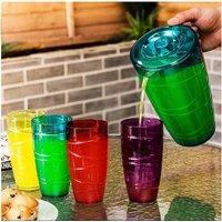 8x BPA-Free Reusable Plastic Tumblers - Stackable Shatterproof Tableware Set, 300ml, Modern Design