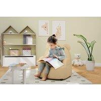 Kids' Bear Shaped Boucle Armchair - Soft Teddy Fleece, Sturdy, Toddler Size, Bedroom Accent