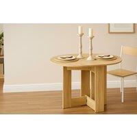 PRICE DROP! Drop Leaf Extendable Dining Table - Space-Saving Oak or White, Metal Frame