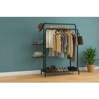PRICE DROP! 100kg Heavy Duty 4-in-1 Metal Modular Clothes Rail - Industrial Wardrobe Storage Solution