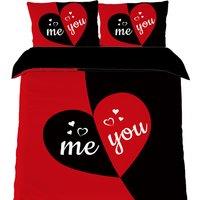 Luxury Microfibre Romantic Duvet Cover Set - Soft, Breathable & Machine Washable - 3 Sizes, 3 Valentine Designs
