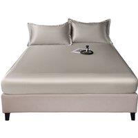 Luxury Satin Fitted Sheet Bedding Set - Hypoallergenic, Deep Pocket, Machine Washable - Double, King & Super King Sizes