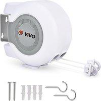 30m Wall-Mounted Double Retractable Laundry Line - Indoor/Outdoor