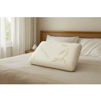Octaluxe Bamboo Visco Memory Foam Pillow - Ergonomic Octagonal Design, Breathable Bamboo Cover, Firm Support - Single or Double Pack