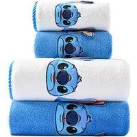 Ultra-Soft Lilo & Stitch 2-Piece Bath Towel Set - Quick-Dry, Premium Polyester, Family Safe