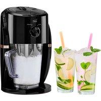 Neo Electric Ice Crusher Machine - Stainless Steel Blades, 1L Jug, Retro Red Design