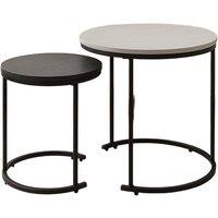 PRICE DROP! Set of 2 Contemporary Nesting Coffee Tables - Wooden Top, Space-Saving Living Room Furniture, 3 Finishes