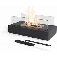 Tabletop Ethanol 35cm Fireplace with Metal Base Burner and Glass Safety