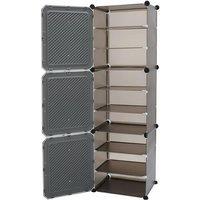 Modern 9-Tier Shoe Cabinet with Removable Shelves