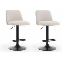 Minimalist Adjustable Swivel Counter Bar Stools, Set of 2 with Cushions