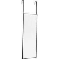 Sleek White Metal Frame Over-the-Door Full Length Mirror, Easy Install