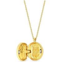 Gold Plated Compass Locket Pendant Necklace - Adjustable Chain, Crystal Accent, Gift-Ready