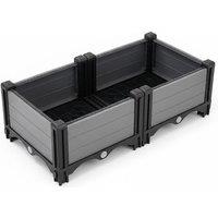 Outdoor Plastic Raised Garden Bed Planter Box for Vegetables, Herbs & Flowers