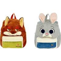 Kids Cartoon Plush Backpack in Rabbit or Fox - Spacious & Cute Design
