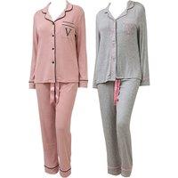 Black Women's 3-Piece Striped Cardigan Loungewear Set with Satin Detail & Eye Mask