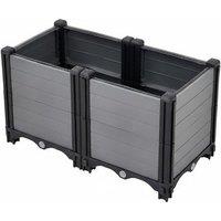 Durable Plastic Raised Garden Bed Planter Box with Drainage System