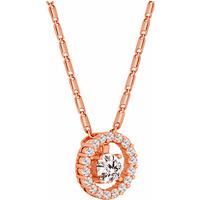 Diamond Style London Solstice Rose Gold Pendant Necklace with Crystal Accent, Adjustable Chain