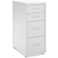 Vertical File Cabinet with Wheels and Smooth Sliding Drawers