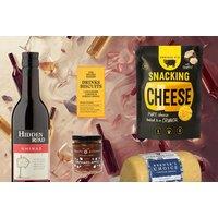 Luxury Red Wine & Cheese Gift Box - Includes Savoury Treats