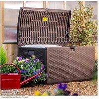 Garden Gear 276L Heavy Duty Weatherproof Lockable Storage Box - High-Density Polyethylene Outdoor Solution