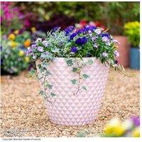 Diamond Planter Powder Pink - Large Recycled Plastic Garden Pot