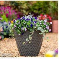 Slate Grey Diamond Planter - Large, Durable, Eco-Friendly Garden Pot