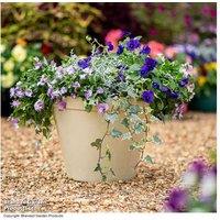 Lindos Glazed Effect Planter - Sage or Stone, Durable & Eco-Friendly