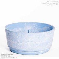 Caesar Sky Blue Marble Effect Bowl Planter - Frost Resistant