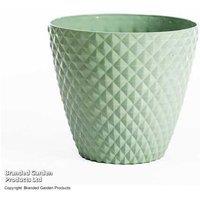 Sage Green Diamond Planter - Eco-Friendly, Large 39.5cm, Indoor/Outdoor