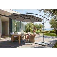 3m Patio Parasol with Solar LED Lights & Fillable Base