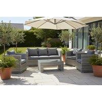 Acorn Dove Grey Rattan Garden Lounge Sofa Set - 5 or 10 Seater
