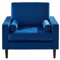Mid-Century Single Sofa Armchair - Sleek Comfort and Style in Blue