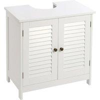 Classic Under Sink Bathroom Cabinet with Double Ventilated Shutter Doors