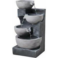 Serene Solar-Powered Outdoor Water Fountain with LED Lights for Gardens