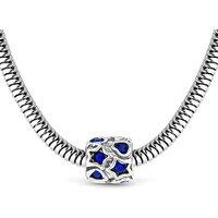 Royal Blue & Star Charm Bead Bracelet - Silver-Tone Adjustable Bangle