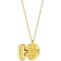Gold Plated Crystal Locket Pendant Necklace - Adjustable Chain, 100+ Crystals, Statement Jewellery